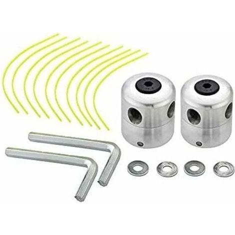Set Mit 2 Universellen Aluminium-freischneiderköpfen, Doppel-nylon-fadenkopf, Fadenspule, Freischneiderzubehör – Liaiki