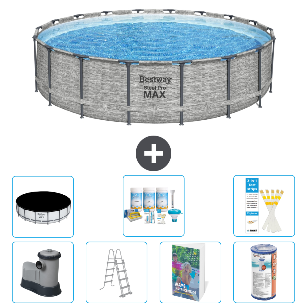 Bestway Steel Pro Max Rund - 549x122 Cm - 8-teilig S556