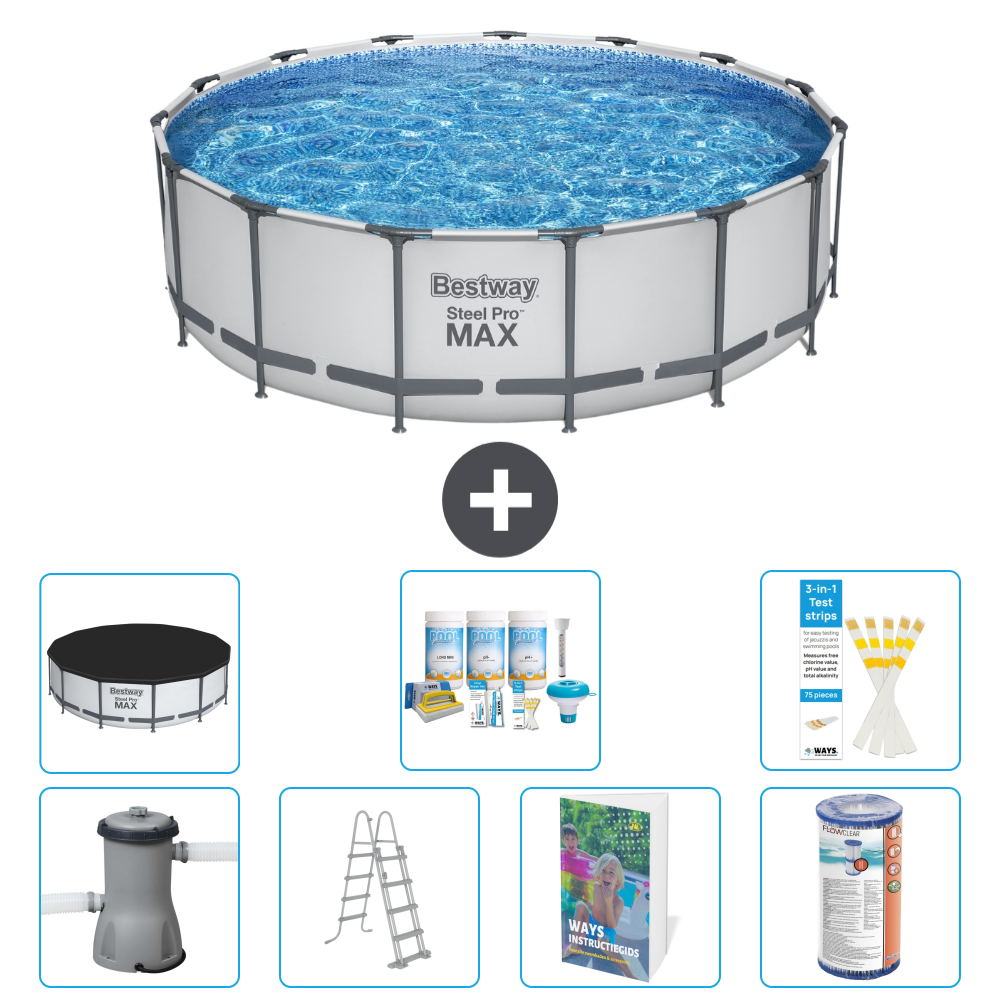 Bestway Steel Pro Max Rund - 488x122 Cm - 8-teilig S556