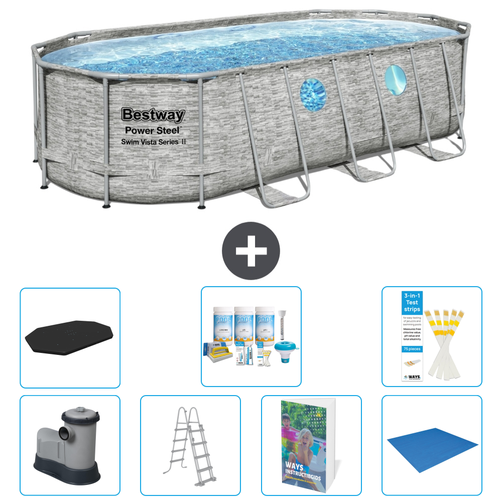 Bestway Power Steel Oval - 549x274x122 Cm - 8-teilig S599