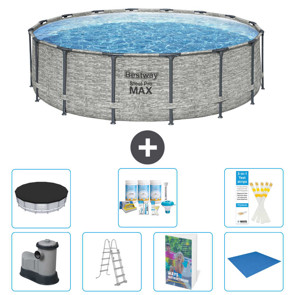 Bestway Steel Pro Max Rund - 488x122 Cm - 8-teilig S599