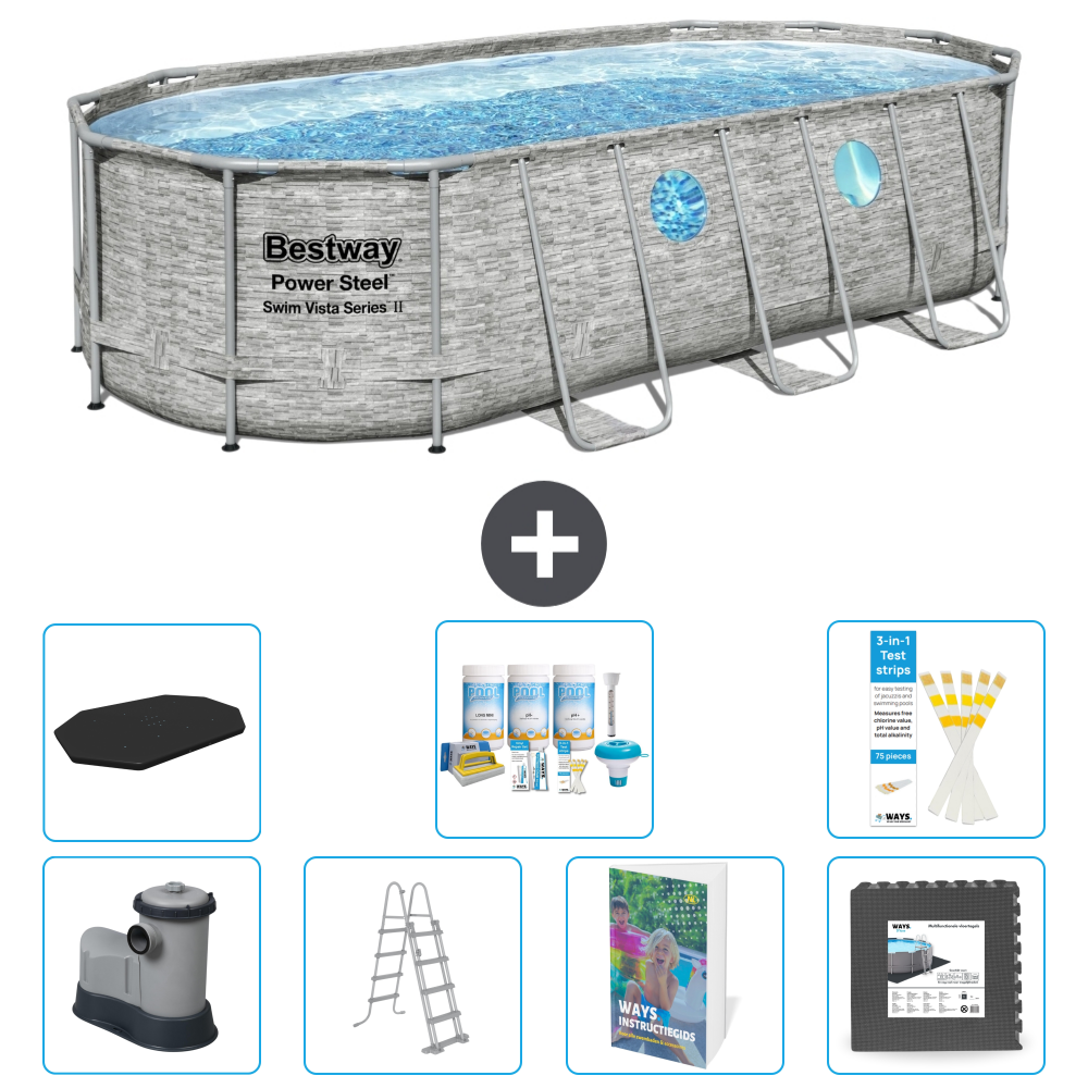 Bestway Power Steel Oval - 549x274x122 Cm - 8-teilig S581