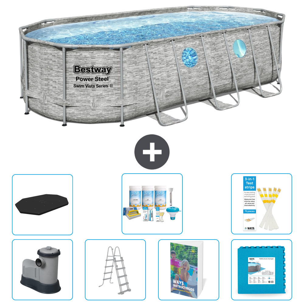 Bestway Power Steel Oval - 549x274x122 Cm - 8-teilig S536
