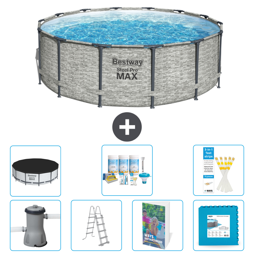 Bestway Steel Pro Max Rund - 427x122 Cm - 8-teilig S536