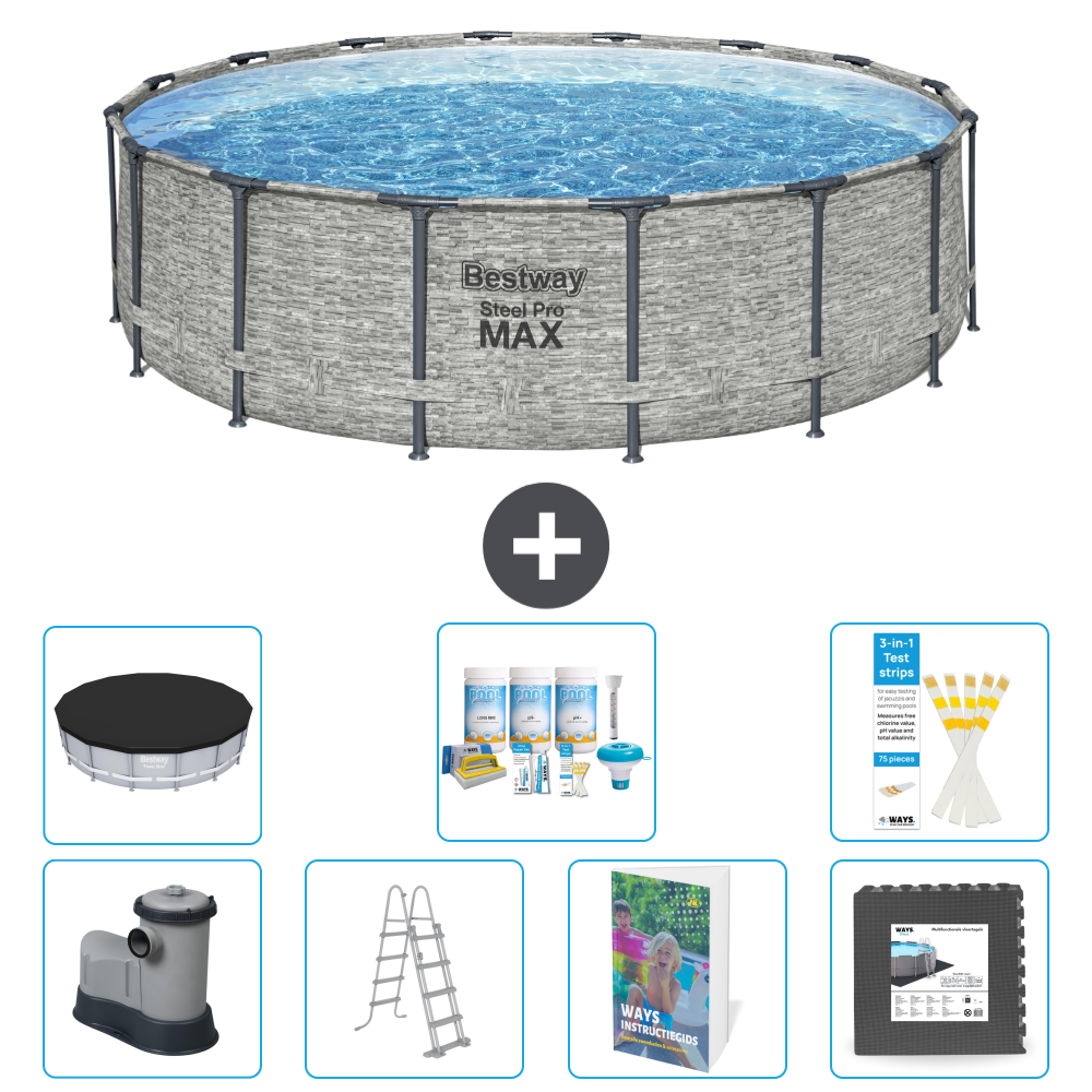 Bestway Steel Pro Max Rund - 488x122 Cm - 8-teilig S581