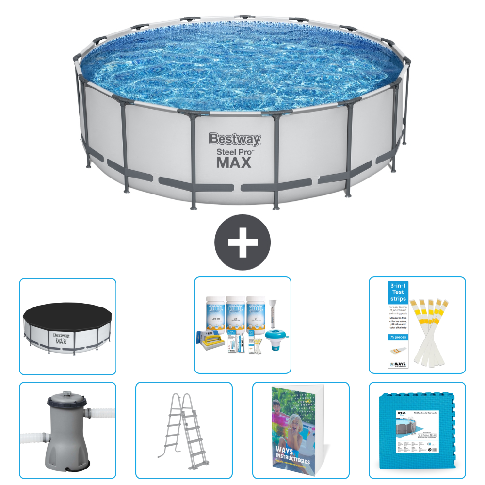 Bestway Steel Pro Max Rund - 488x122 Cm - 8-teilig S536