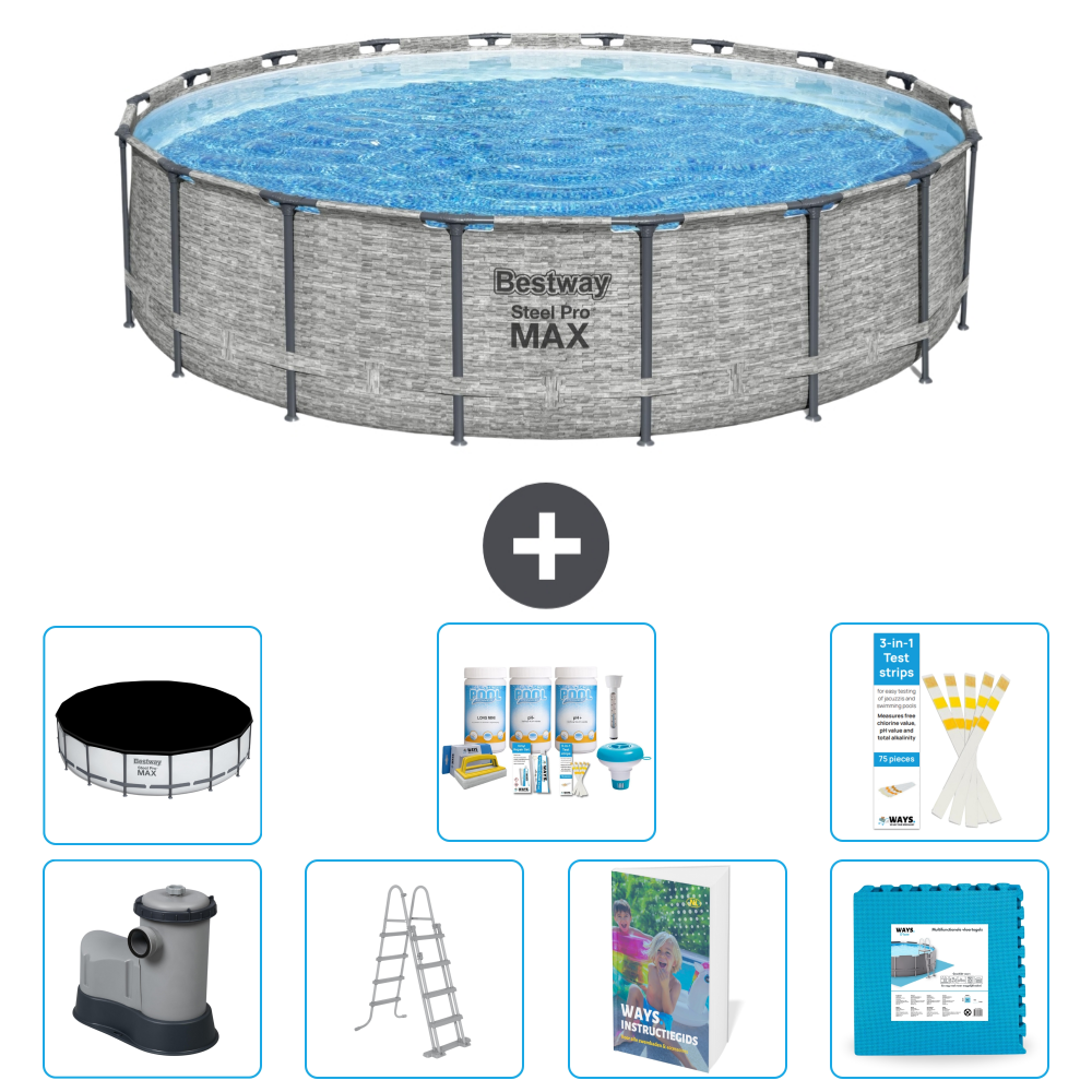 Bestway Steel Pro Max Rund - 549x122 Cm - 8-teilig S536