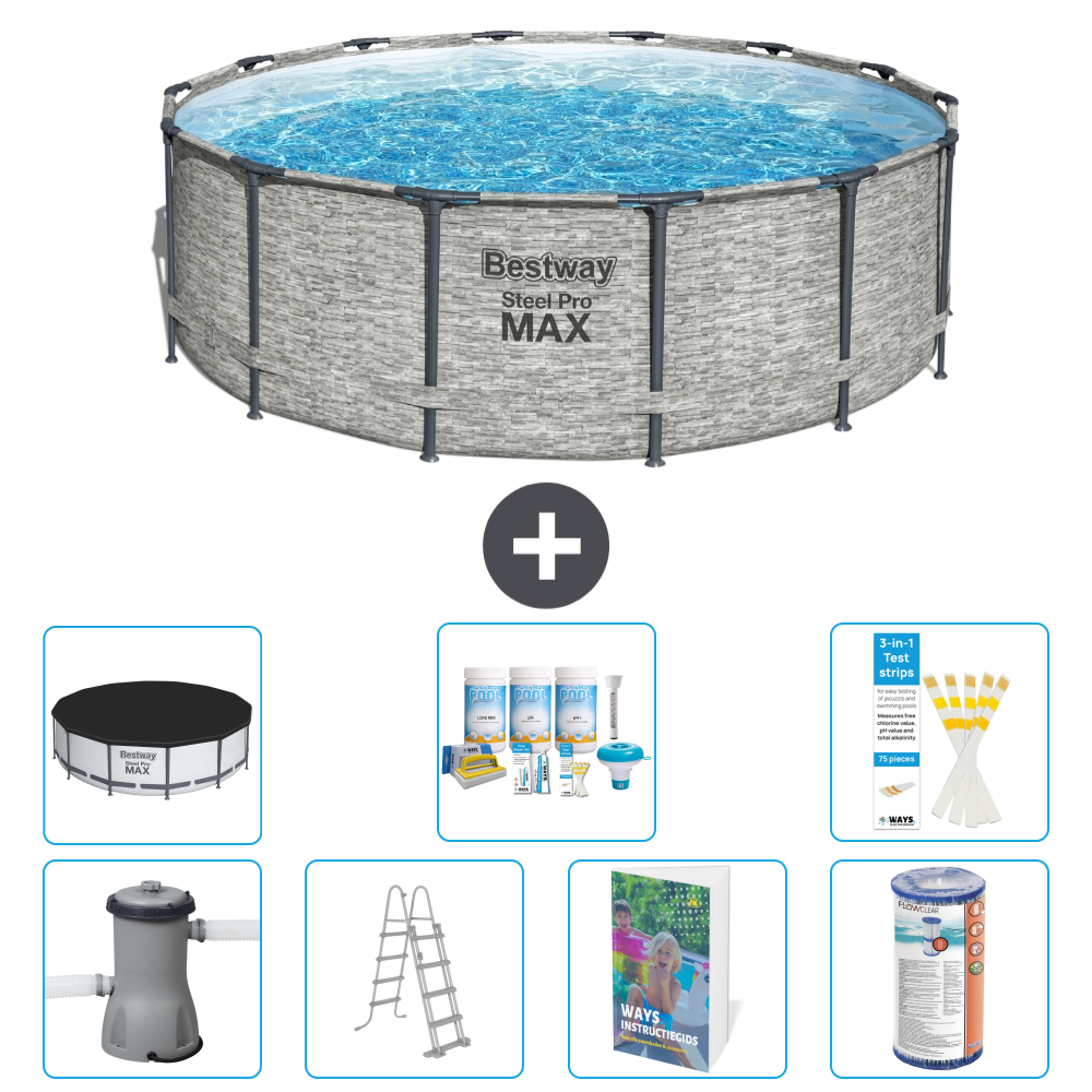 Bestway Steel Pro Max Rund - 427x122 Cm - 8-teilig S556