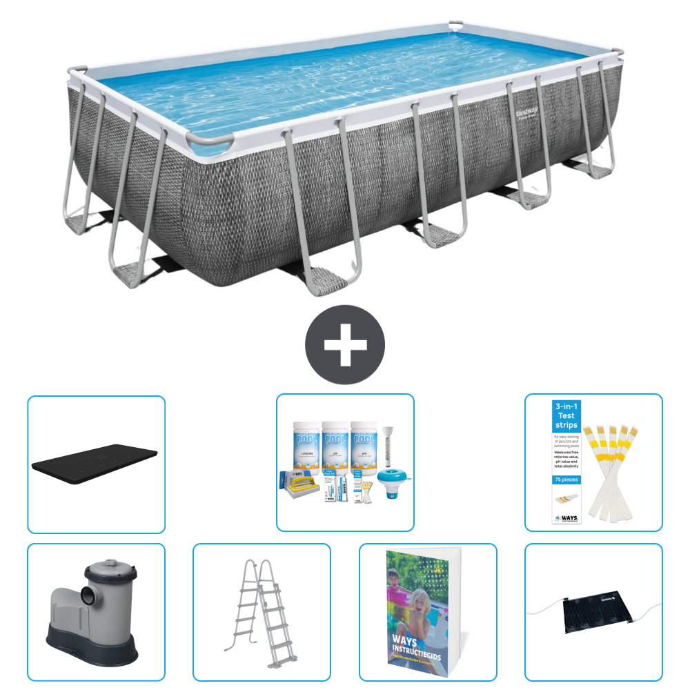 Bestway Power Steel Rechteckig - 549x274x122 Cm - 8-teilig S632
