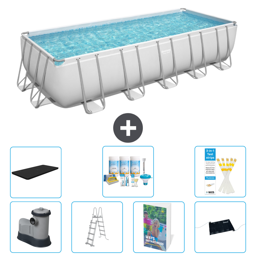 Bestway Power Steel Rechteckig - 640x274x132 Cm - 8-teilig S632