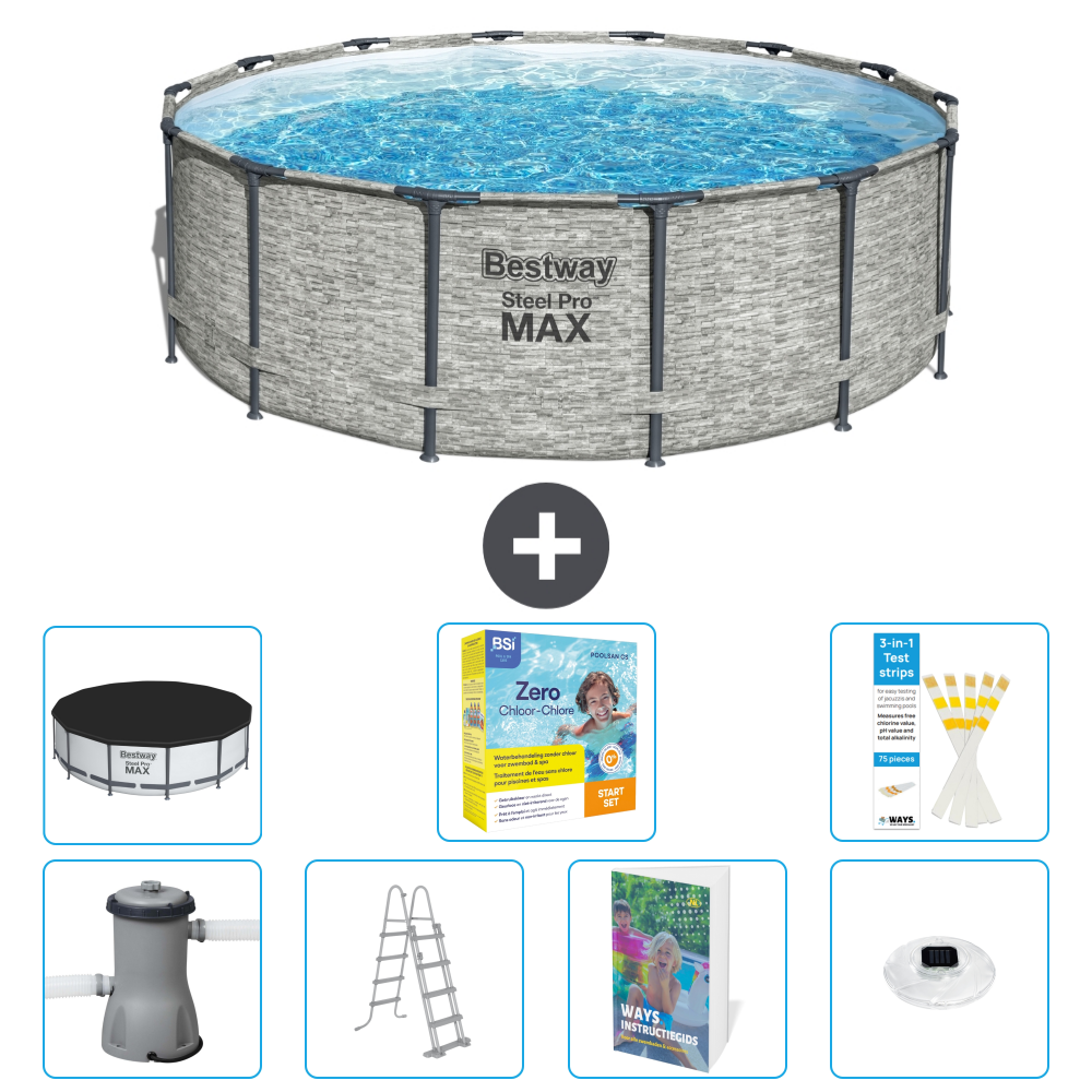 Bestway Steel Pro Max Rund - 427x122 Cm - 8-teilig S526