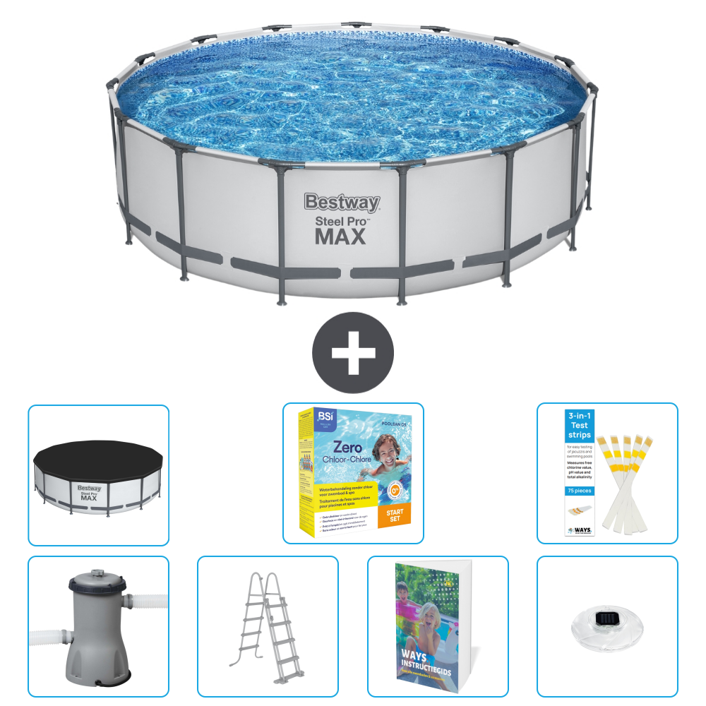 Bestway Steel Pro Max Rund - 488x122 Cm - 8-teilig S526