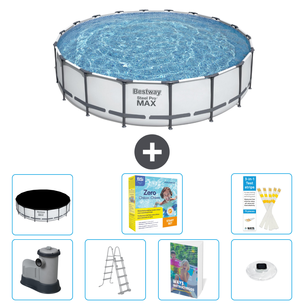 Bestway Steel Pro Max Rund - 549x122 Cm - 8-teilig S526