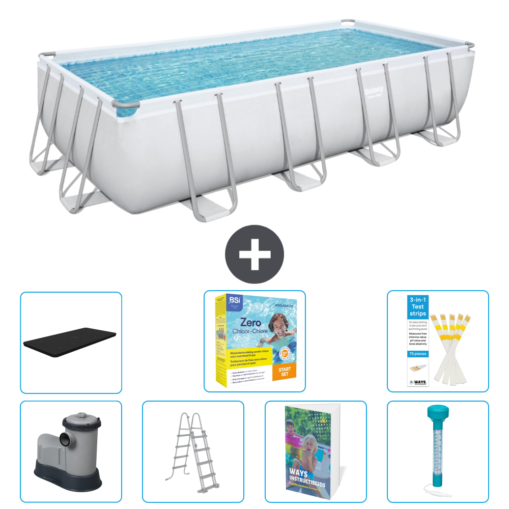 Bestway Power Steel Rechteckig - 549x274x122 Cm - 8-teilig S532