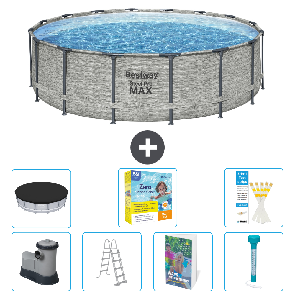 Bestway Steel Pro Max Rund - 488x122 Cm - 8-teilig S532