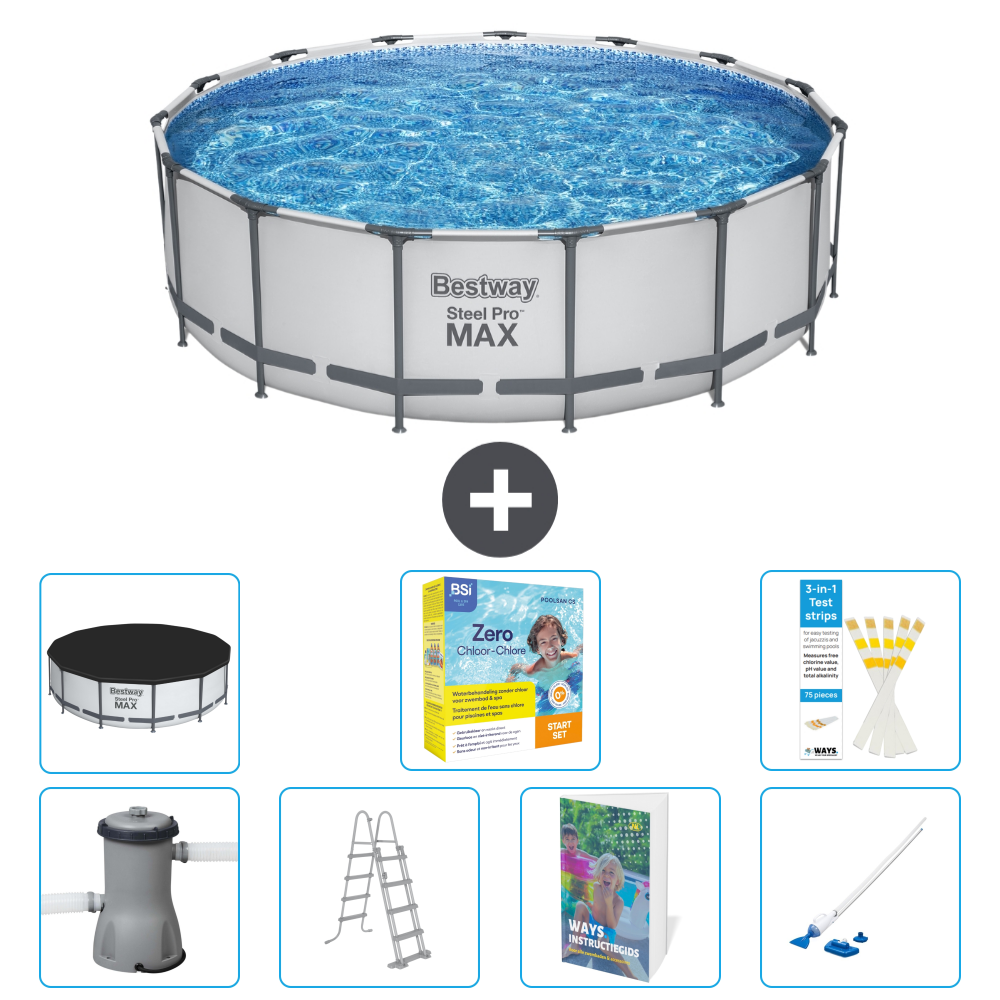 Bestway Steel Pro Max Rund - 488x122 Cm - 8-teilig S544