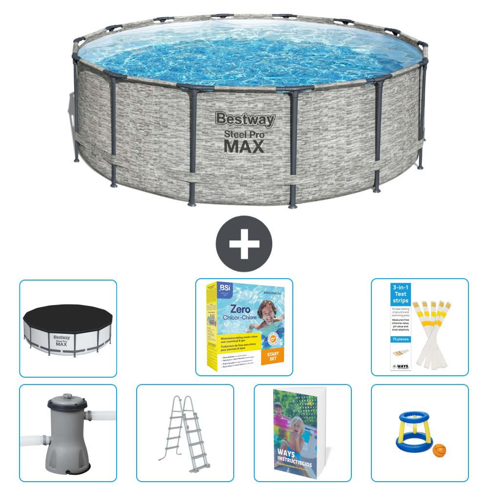 Bestway Steel Pro Max Rund - 427x122 Cm - 8-teilig S529