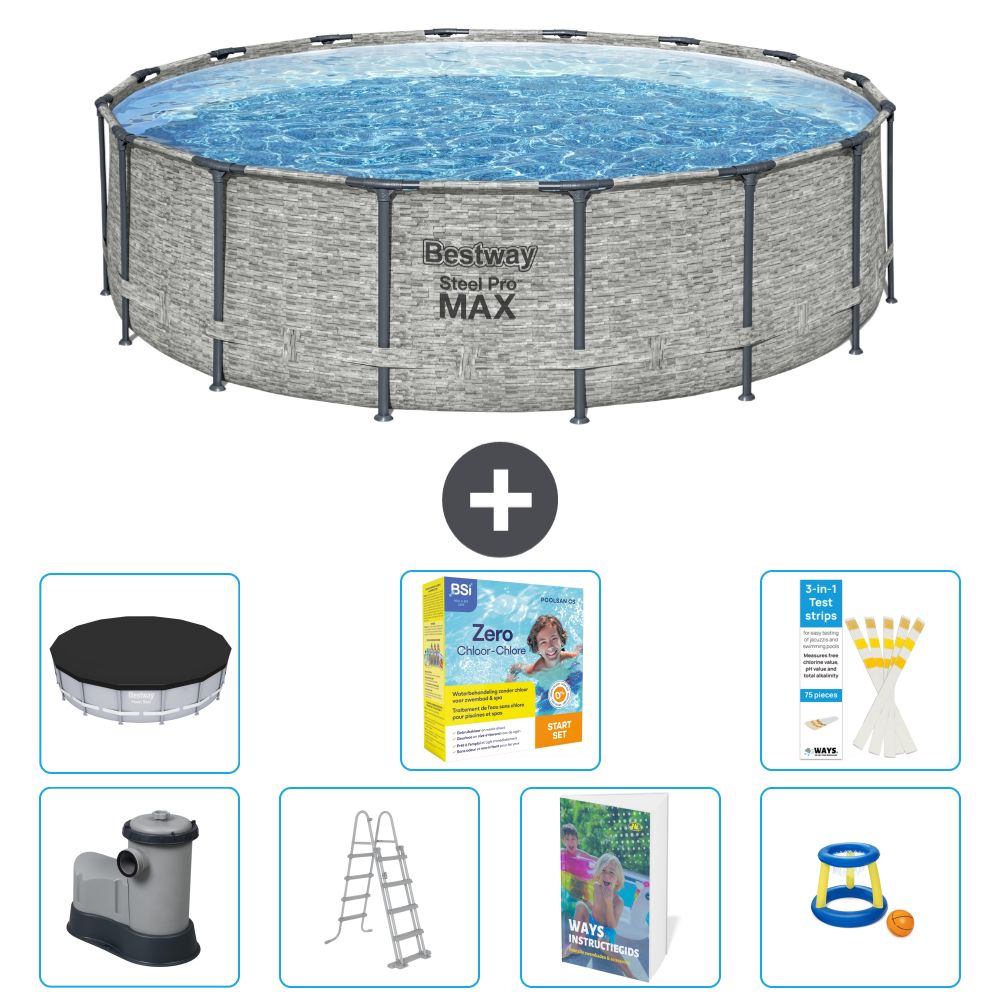 Bestway Steel Pro Max Rund - 488x122 Cm - 8-teilig S529