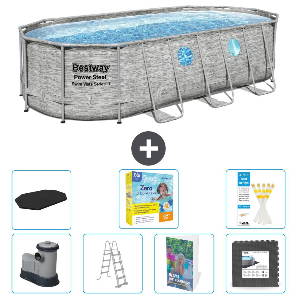 Bestway Power Steel Oval - 549x274x122 Cm - 8-teilig S607