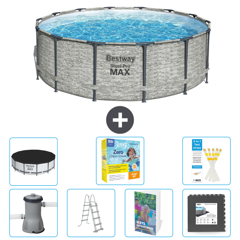 Bestway Steel Pro Max Rund - 427x122 Cm - 8-teilig S607