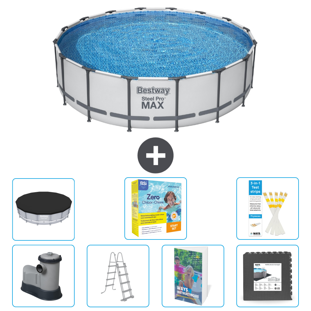 Bestway Steel Pro Max Rund - 488x122 Cm - 8-teilig S607