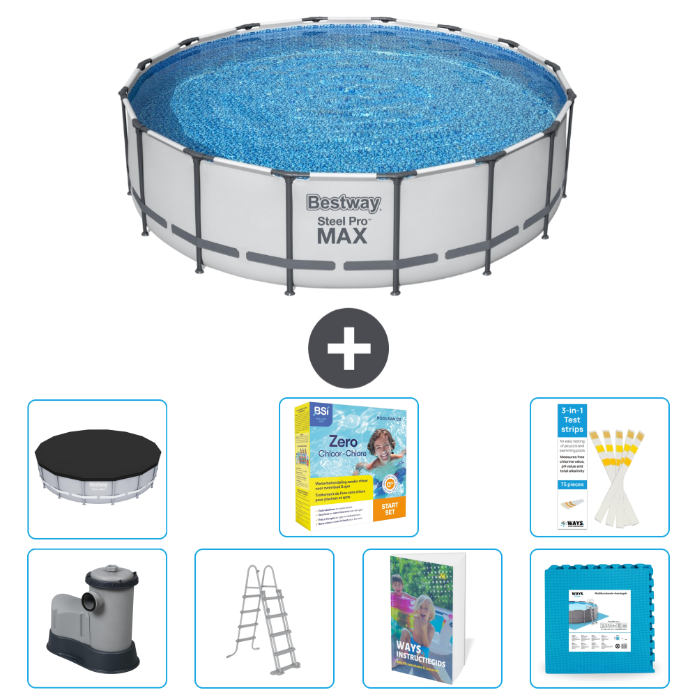 Bestway Steel Pro Max Rund - 488x122 Cm - 8-teilig S566