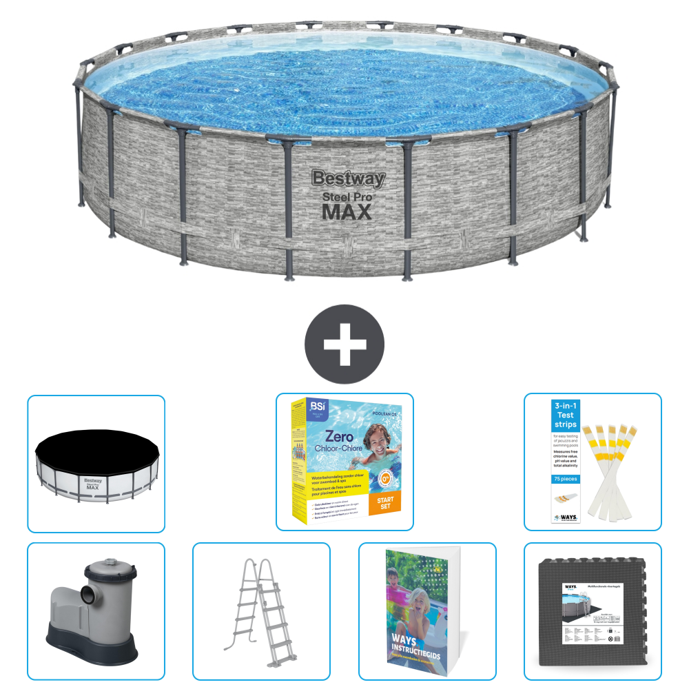 Bestway Steel Pro Max Rund - 549x122 Cm - 8-teilig S607
