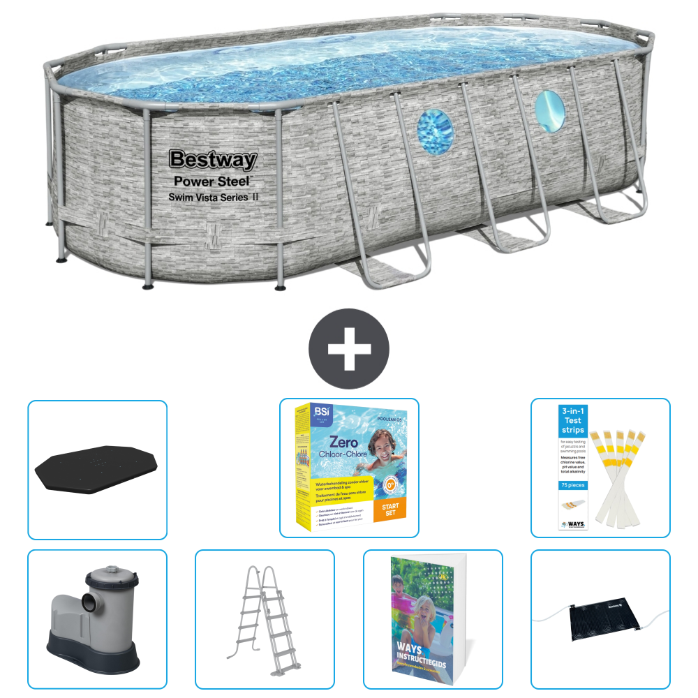 Bestway Power Steel Oval - 549x274x122 Cm - 8-teilig S582