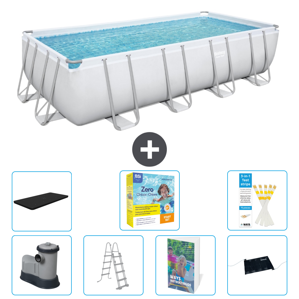 Bestway Power Steel Rechteckig - 549x274x122 Cm - 8-teilig S582