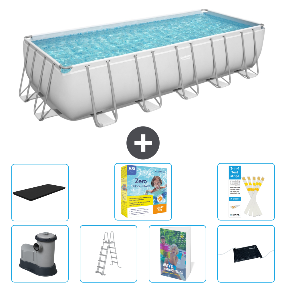 Bestway Power Steel Rechteckig - 640x274x132 Cm - 8-teilig S582