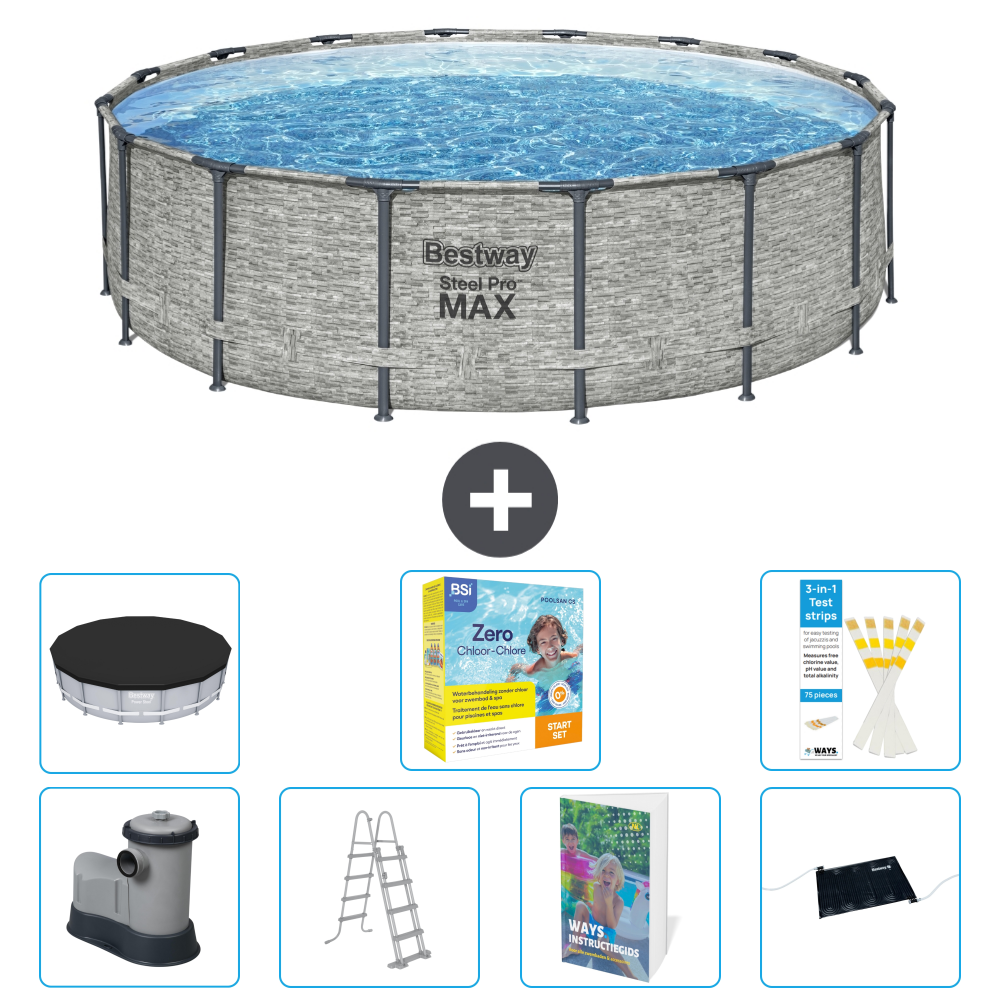 Bestway Steel Pro Max Rund - 488x122 Cm - 8-teilig S582