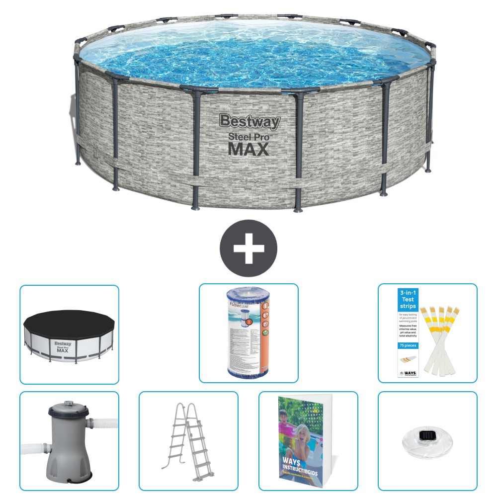 Bestway Steel Pro Max Rund - 427x122 Cm - 8-teilig S622