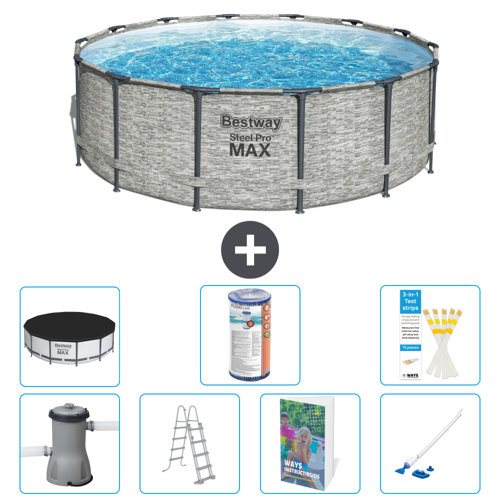 Bestway Steel Pro Max Rund - 427x122 Cm - 8-teilig S549