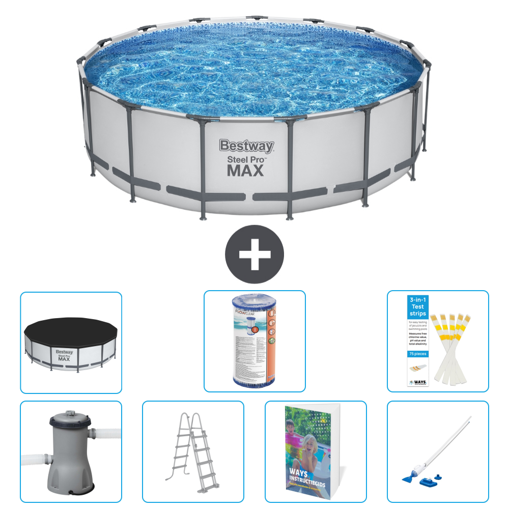 Bestway Steel Pro Max Rund - 488x122 Cm - 8-teilig S549