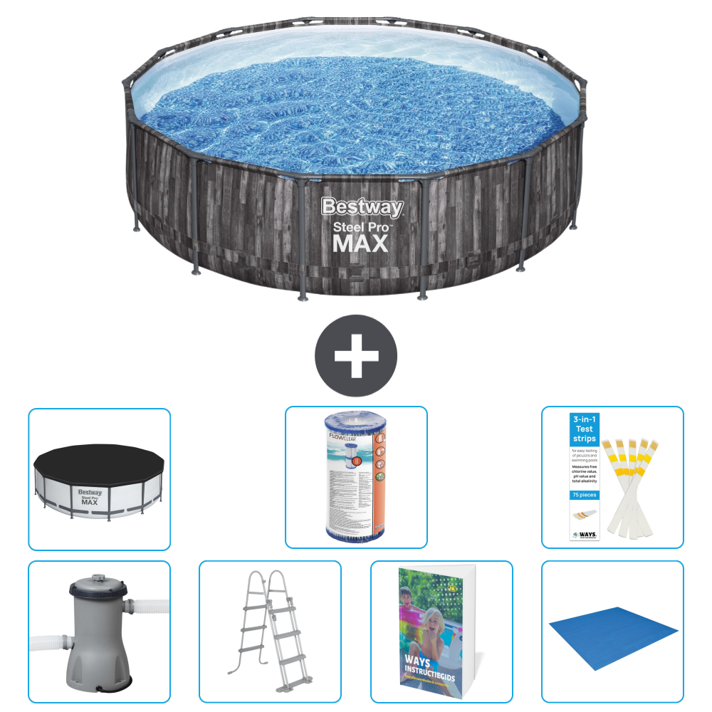 Bestway Steel Pro Max Rund - 427x107 Cm - 8-teilig S594