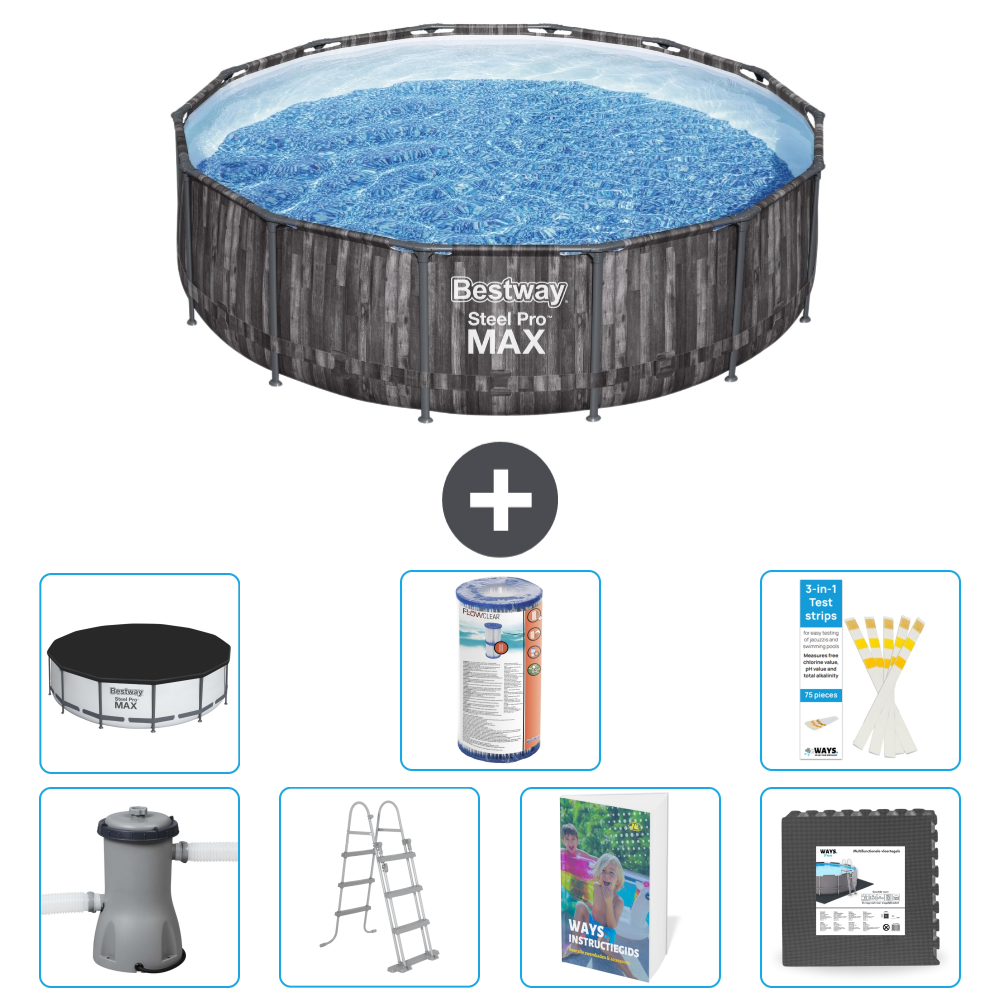 Bestway Steel Pro Max Rund - 427x107 Cm - 8-teilig S563