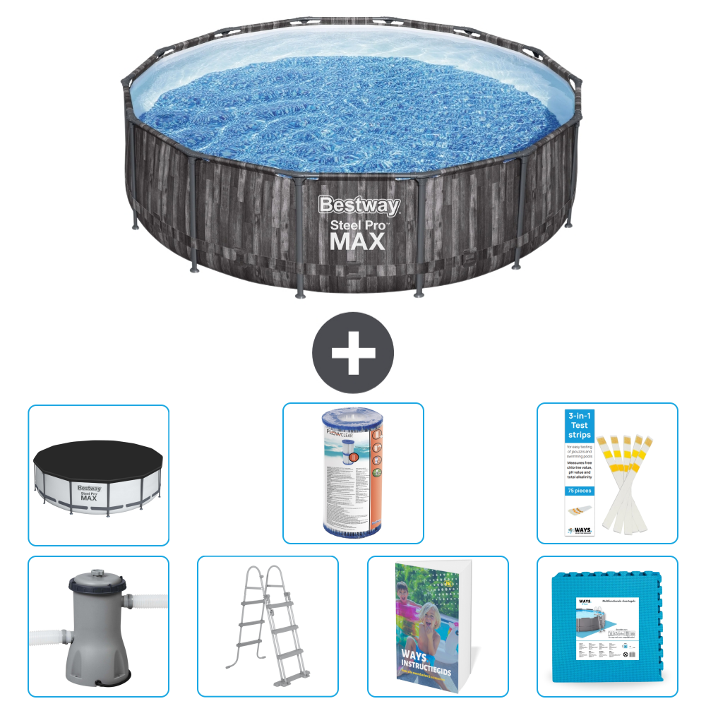 Bestway Steel Pro Max Rund - 427x107 Cm - 8-teilig S602