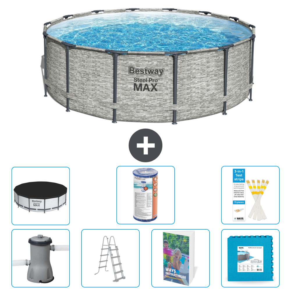 Bestway Steel Pro Max Rund - 427x122 Cm - 8-teilig S602