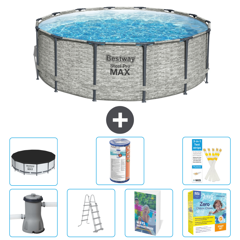 Bestway Steel Pro Max Rund - 427x122 Cm - 8-teilig S572