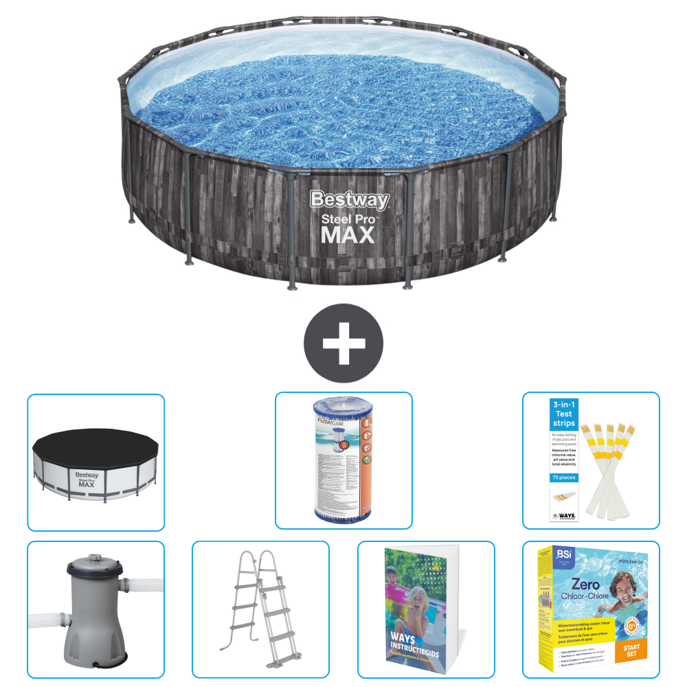 Bestway Steel Pro Max Rund - 427x107 Cm - 8-teilig S572