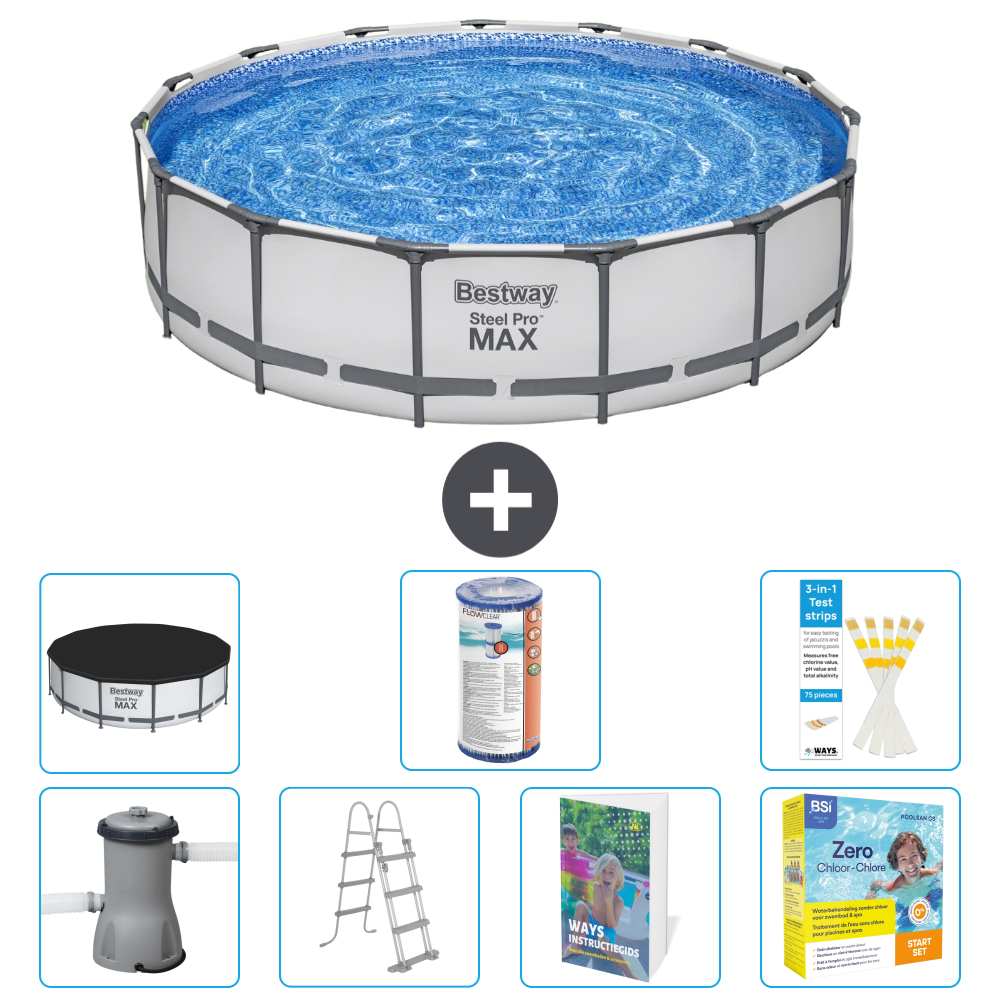 Bestway Steel Pro Max Rund - 457x122 Cm - 8-teilig S572