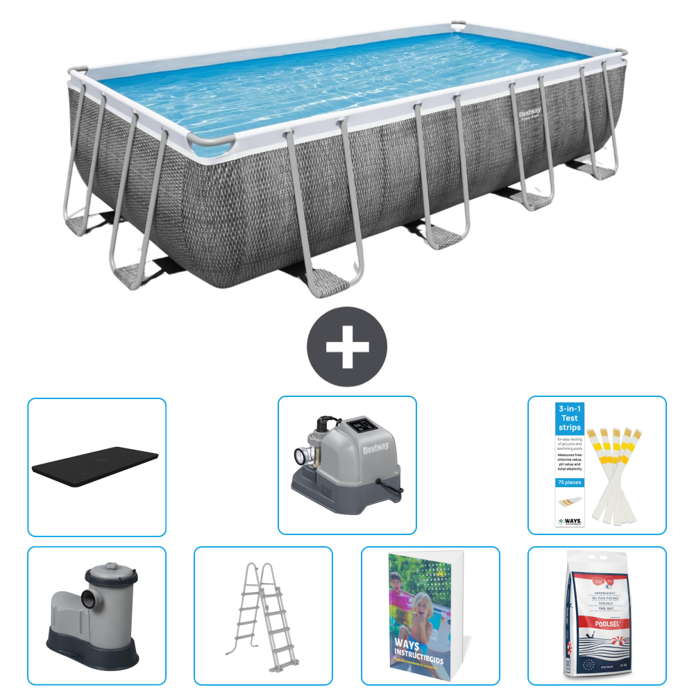 Bestway Power Steel Rechteckig - 549x274x122 Cm - 8-teilig S649