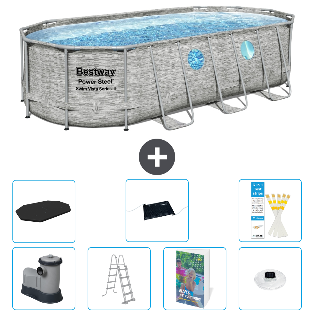 Bestway Power Steel Oval - 549x274x122 Cm - 8-teilig S598