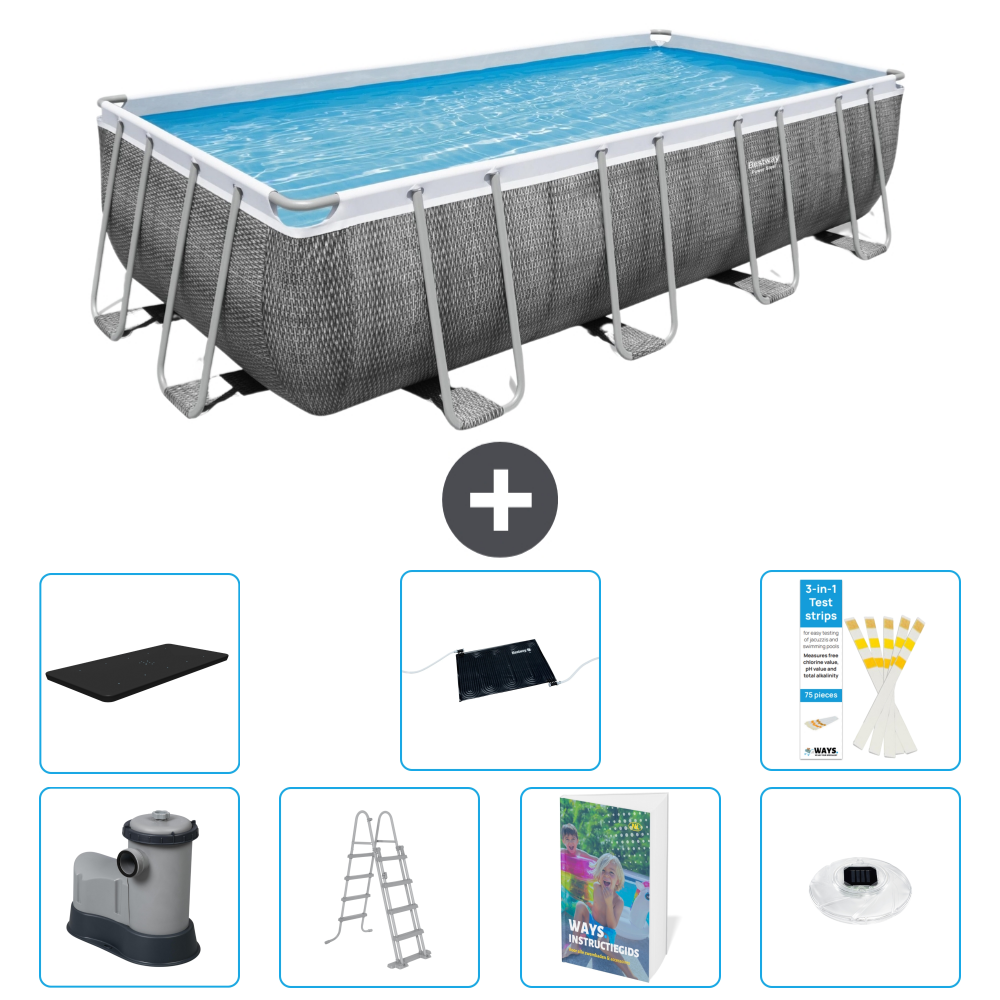 Bestway Power Steel Rechteckig - 549x274x122 Cm - 8-teilig S598
