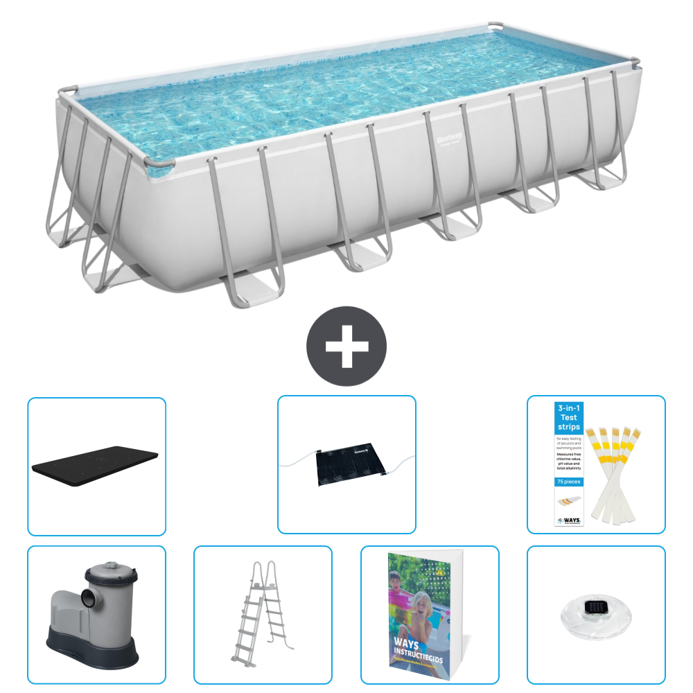 Bestway Power Steel Rechteckig - 640x274x132 Cm - 8-teilig S598