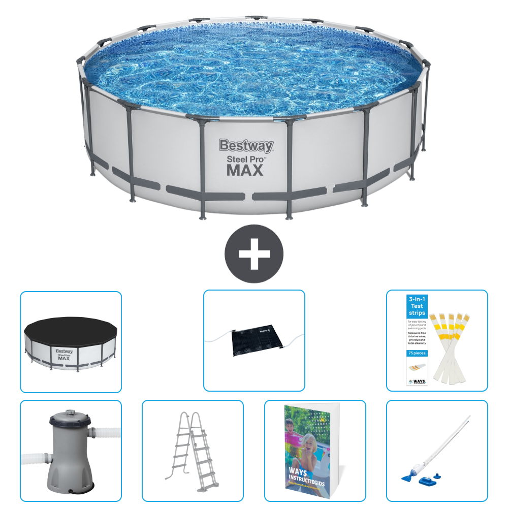 Bestway Steel Pro Max Rund - 488x122 Cm - 8-teilig S600