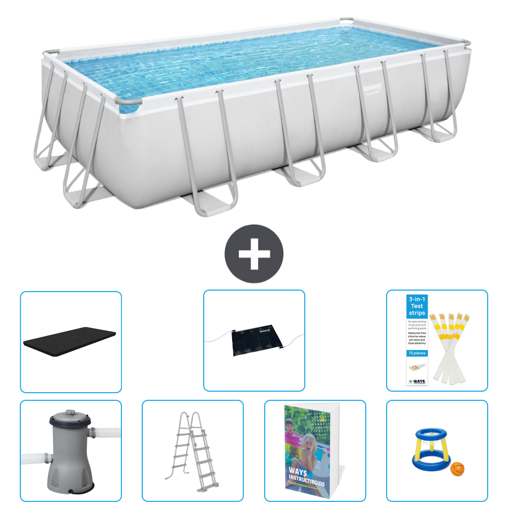 Bestway Power Steel Rechteckig - 488x244x122 Cm - 8-teilig S559