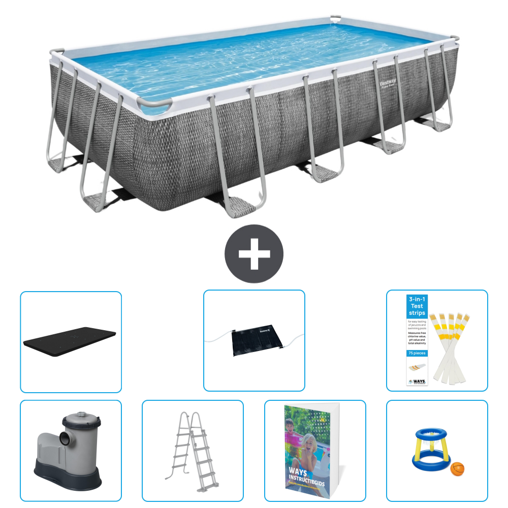 Bestway Power Steel Rechteckig - 549x274x122 Cm - 8-teilig S559