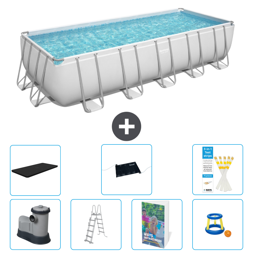 Bestway Power Steel Rechteckig - 640x274x132 Cm - 8-teilig S559