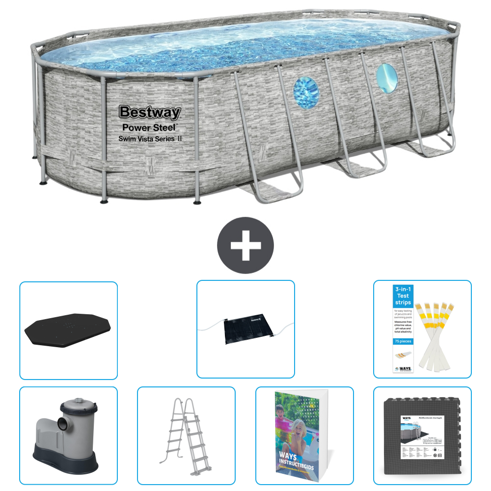 Bestway Power Steel Oval - 549x274x122 Cm - 8-teilig S543